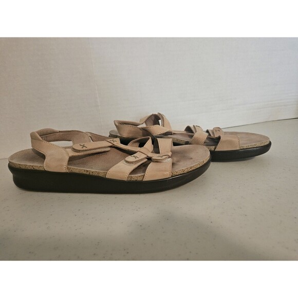SAS Shoes - SAS Tripad Comfort Sorrento Linen Ivory Beige Leather Strappy Sandals Size 11